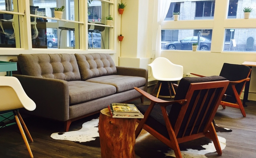 Lounge conference room at The Pioneer Collective