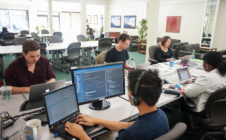 Shared and individual desks