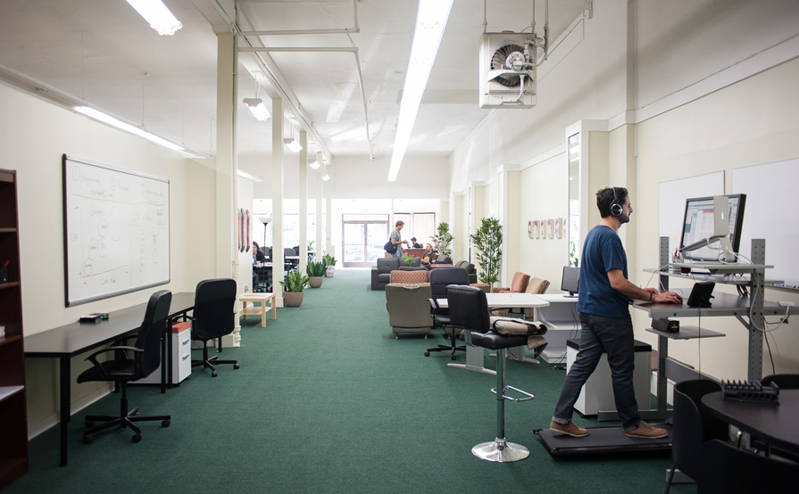 Shared and individual desks