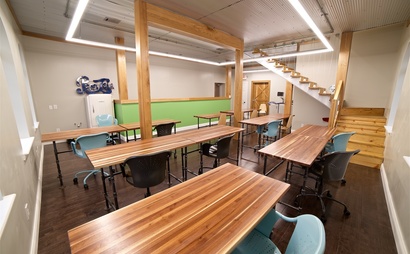 Reserved Desk Space in a coworking facility. Reserved Desk Space in a coworking facility.