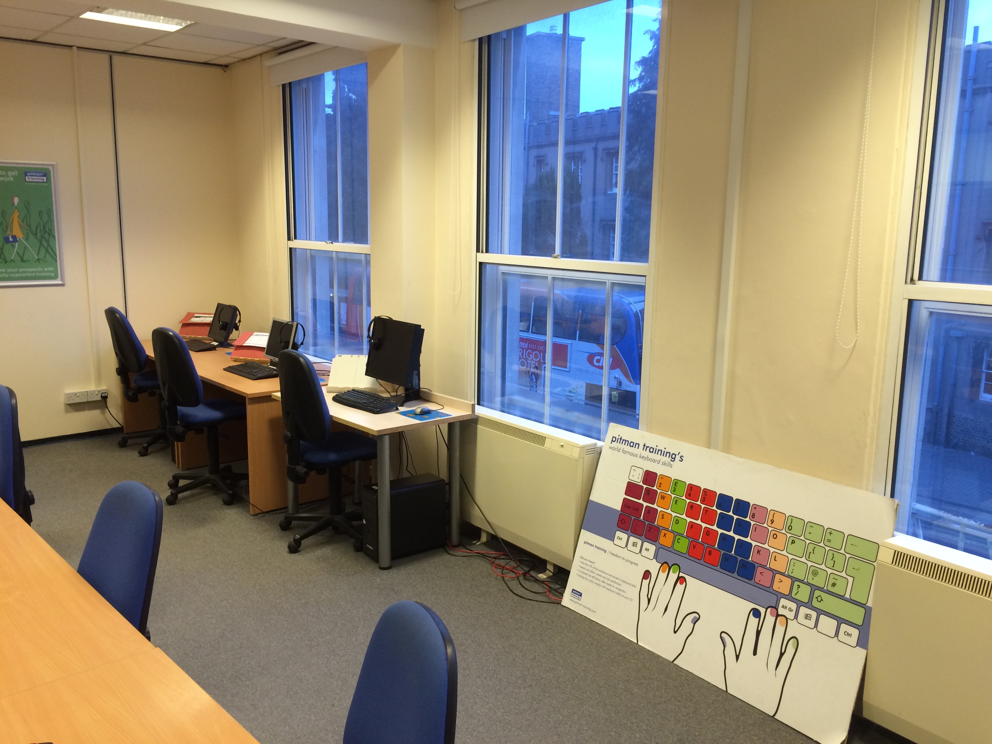 Desk space (up to 4) with optional PC to rent in informal friendly office in the centre of Cambridge.