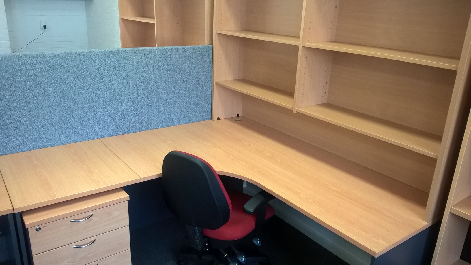 Dedicated desk in an open office area