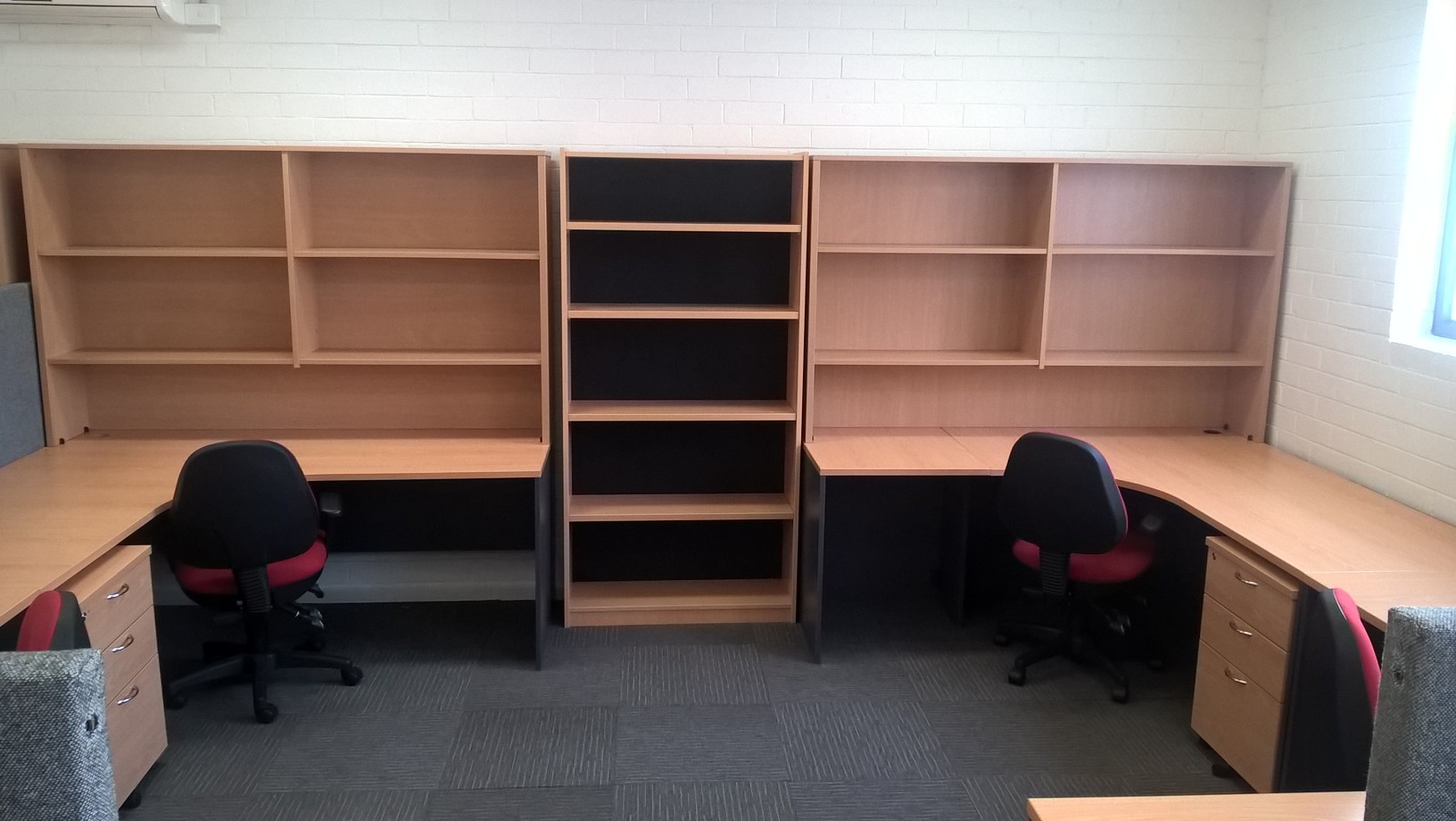 Dedicated desk in an open office area