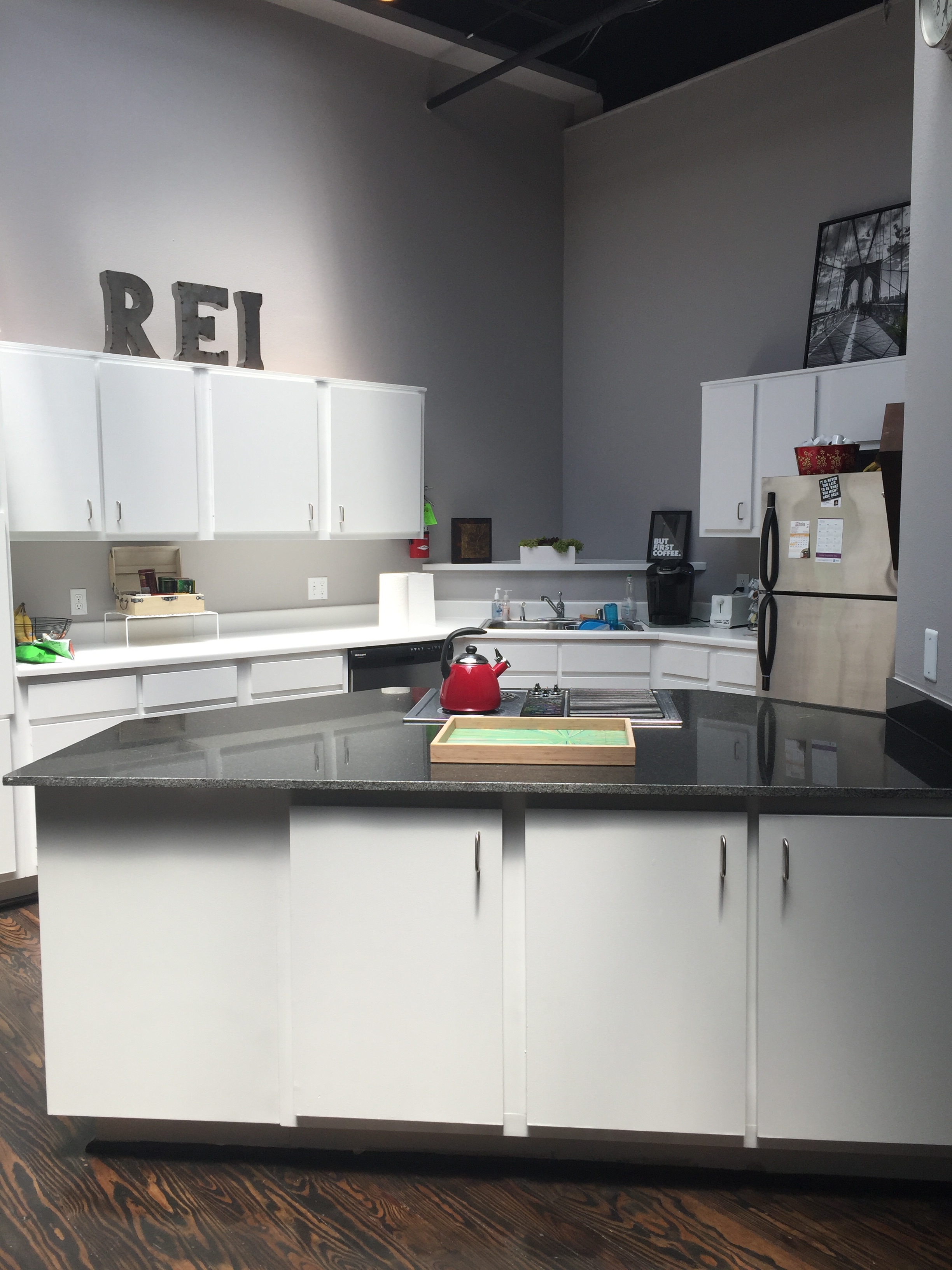 Semi-Private cube space with Desk & Storage Cabinet