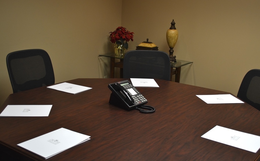 6 person conference room. Peach Room at Peachtree Offices at Lenox, Inc. 6 person conference room. Peach Room at Peachtree Offices at Lenox, Inc.