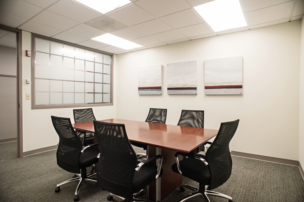 6 person capacity conference room. Library Room at Peachtree Offices at Downtown, Inc. 6 person capacity conference room. Library Room at Peachtree Offices at Downtown, Inc.