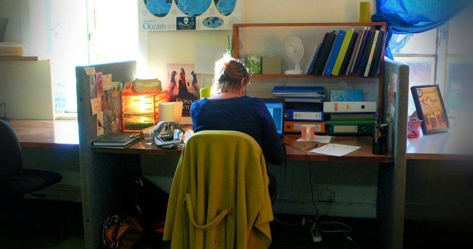 Loft area permanent and casual desks