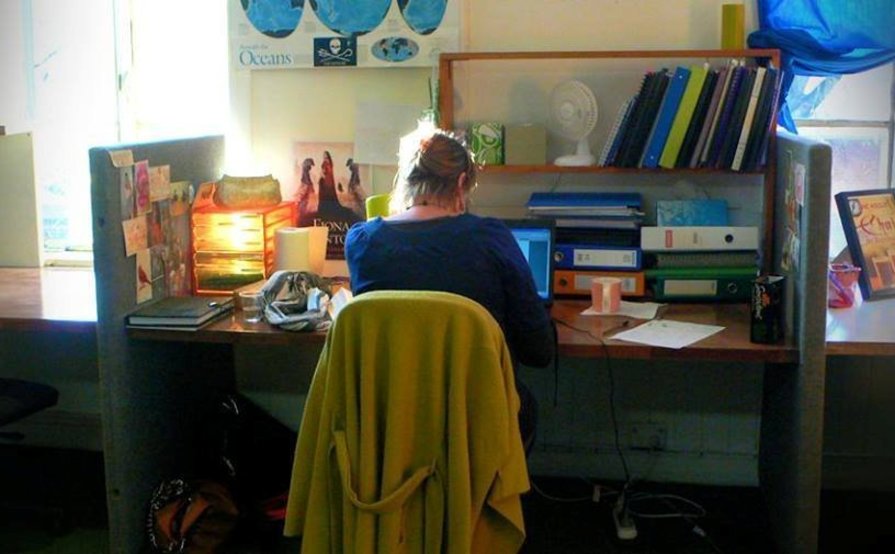 Loft area permanent and casual desks Loft area permanent and casual desks