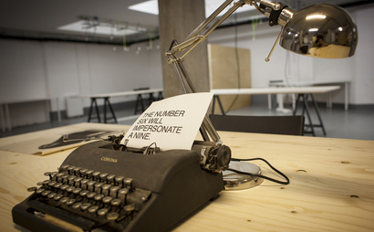 Co-working in warehouse space. Co-working in warehouse space.