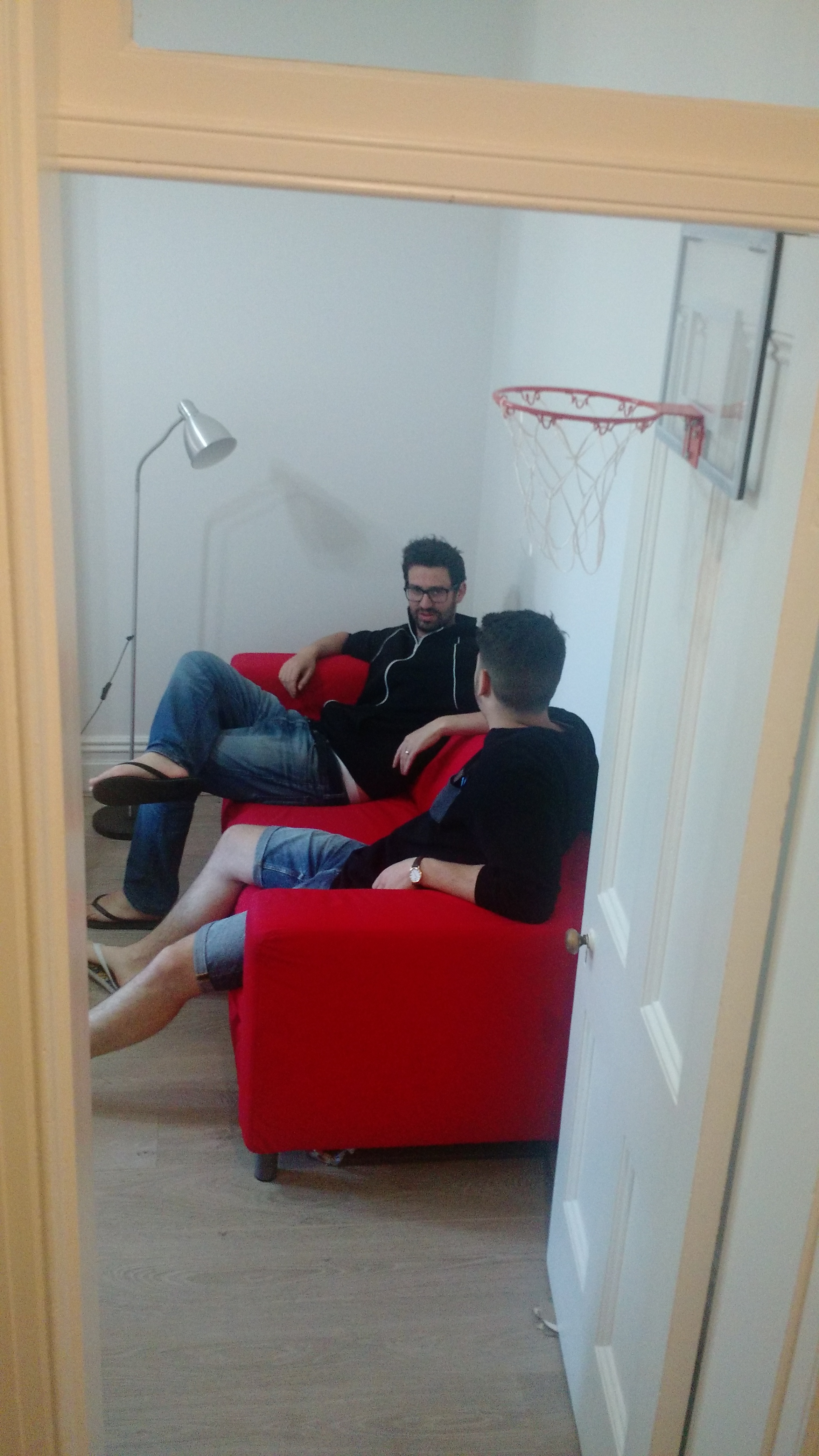 Creative work space with a growing startup Creative work space with a growing startup