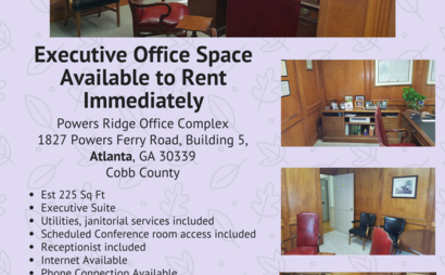 Executive Office Space Available in Cobb (Atlanta Address)