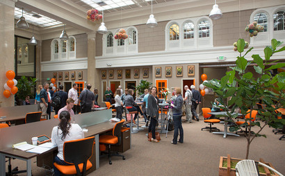 Grab a seat anywhere in our coworking Cafe Grab a seat anywhere in our coworking Cafe