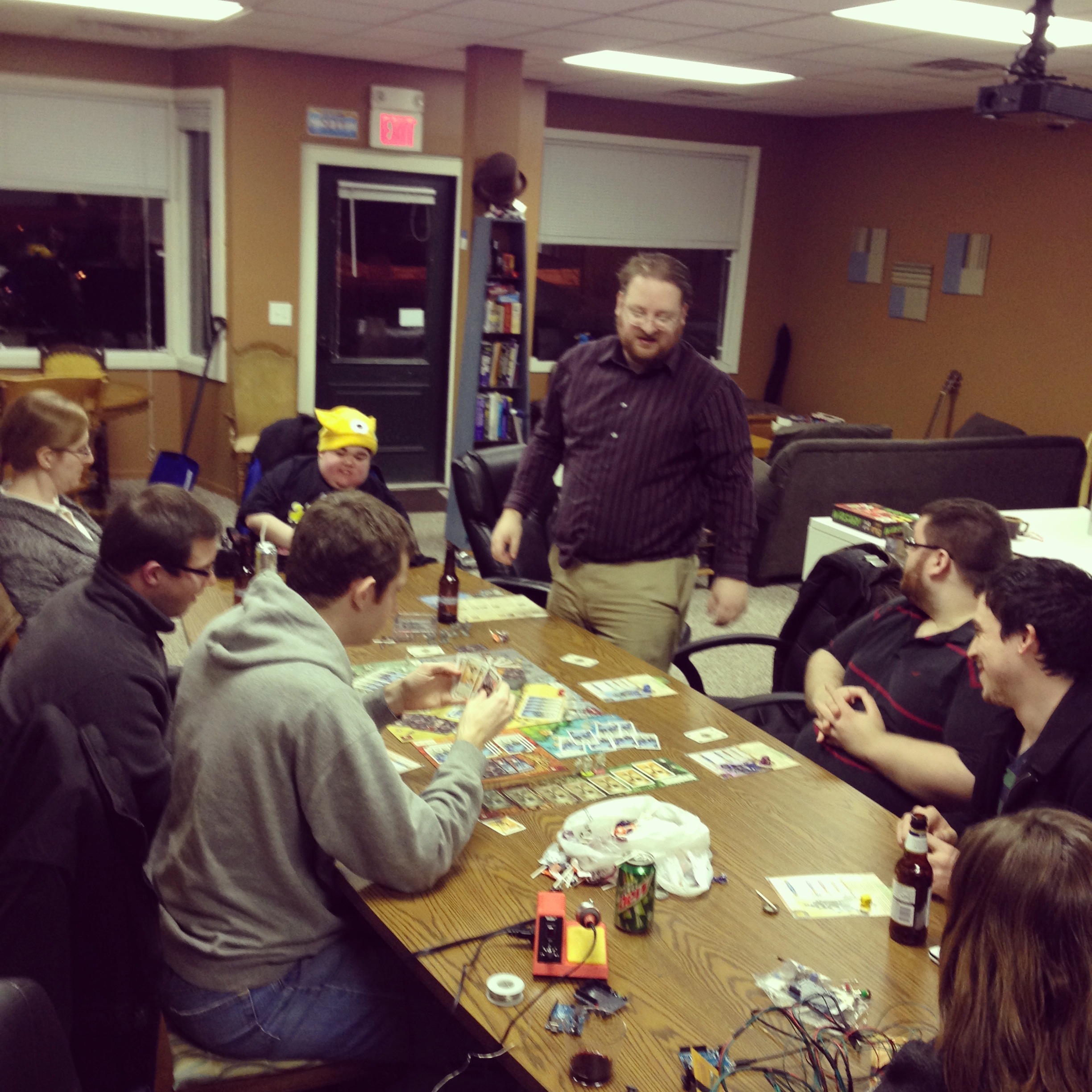 Desk and storage space