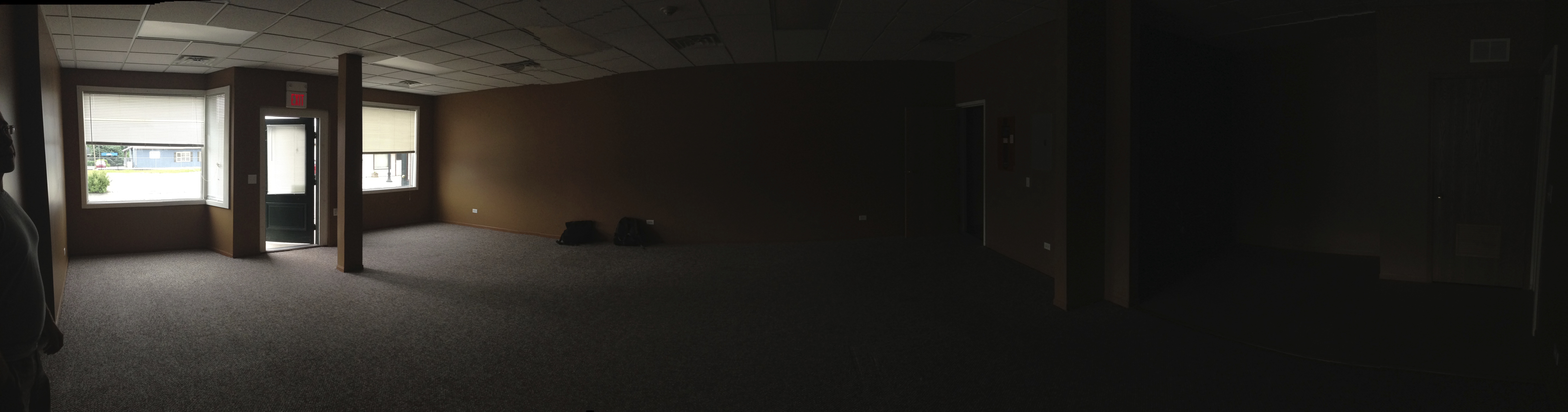 Desk and storage space