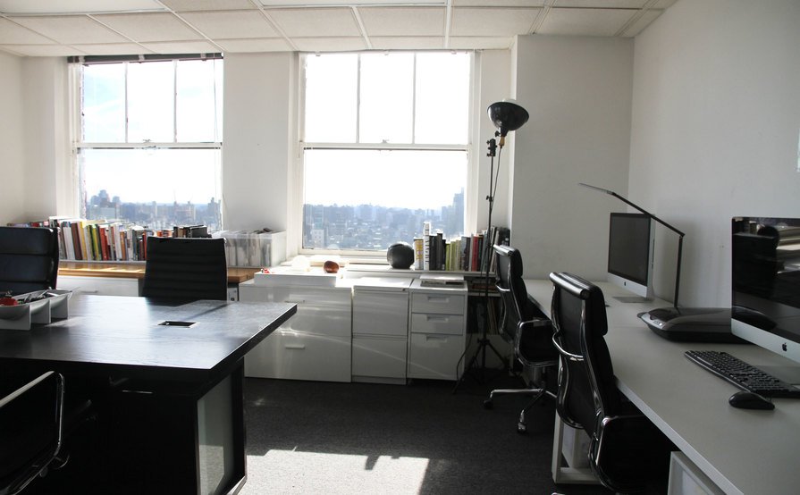 Entire 340 sf corner creative office on the 21st floor of a 1930's office building in Tribeca. Awesome unblocked views to the north and the east Entire 340 sf corner creative office on the 21st floor of a 1930's office building in Tribeca. Awesome unblocked views to the north and the east