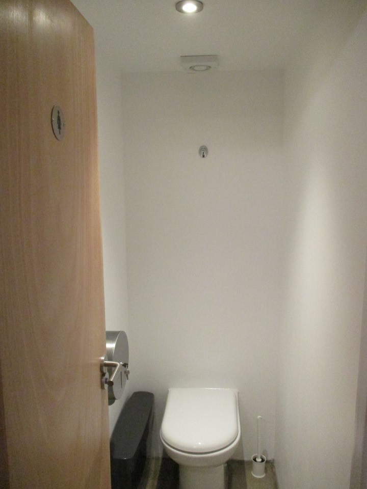 Comfortable desk, chair and cabinet in shared secure studio work space  