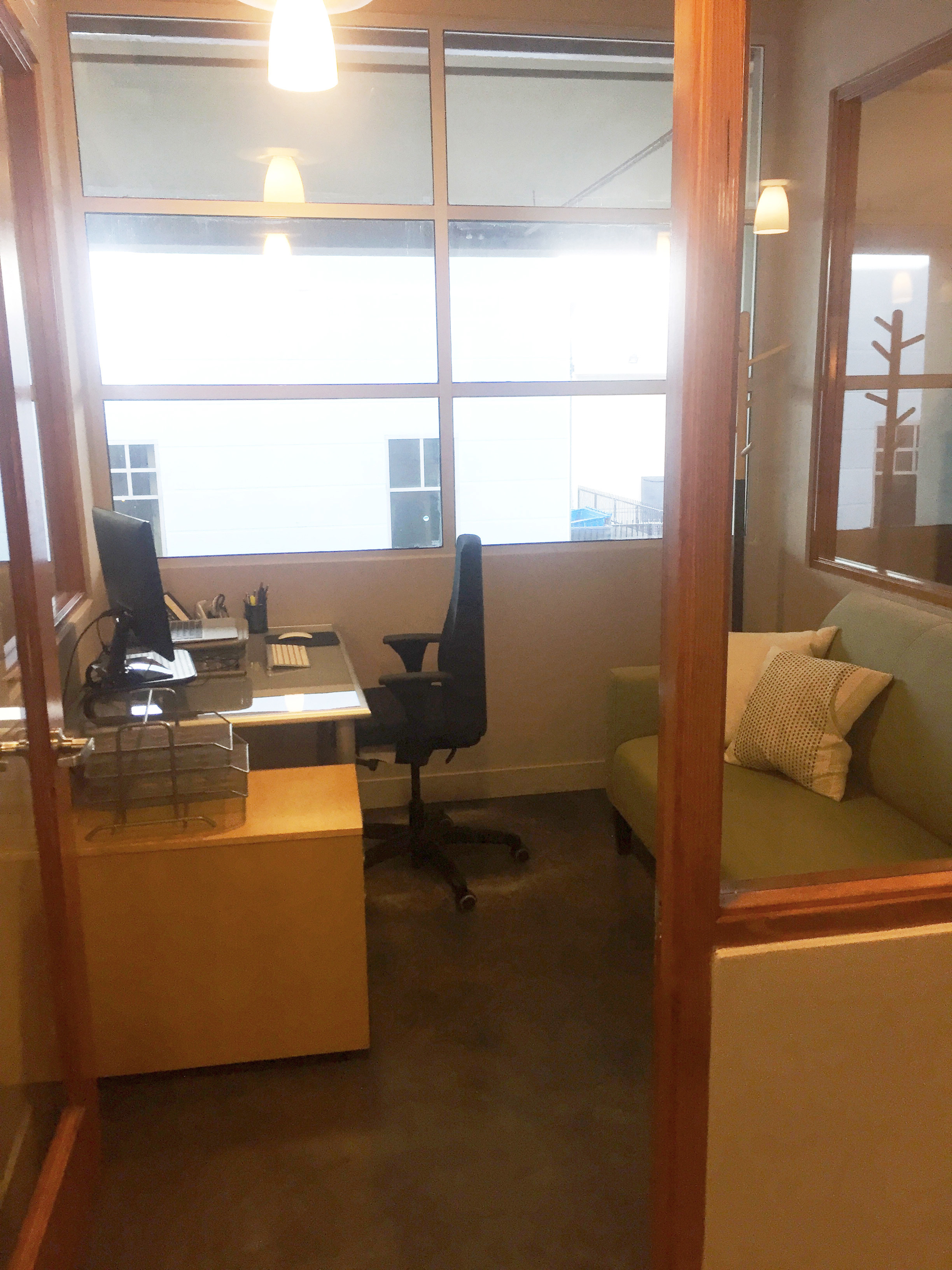 Office with Glass Windows