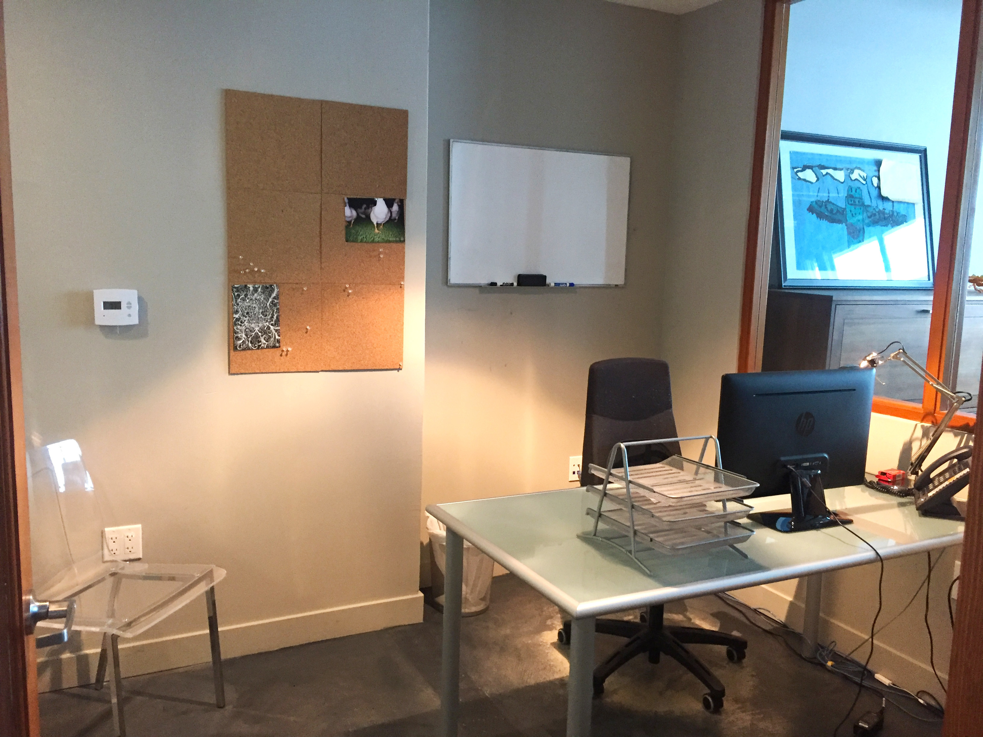 Office with Glass Windows