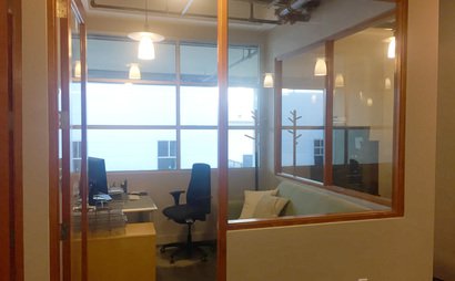Office with Glass Windows Office with Glass Windows