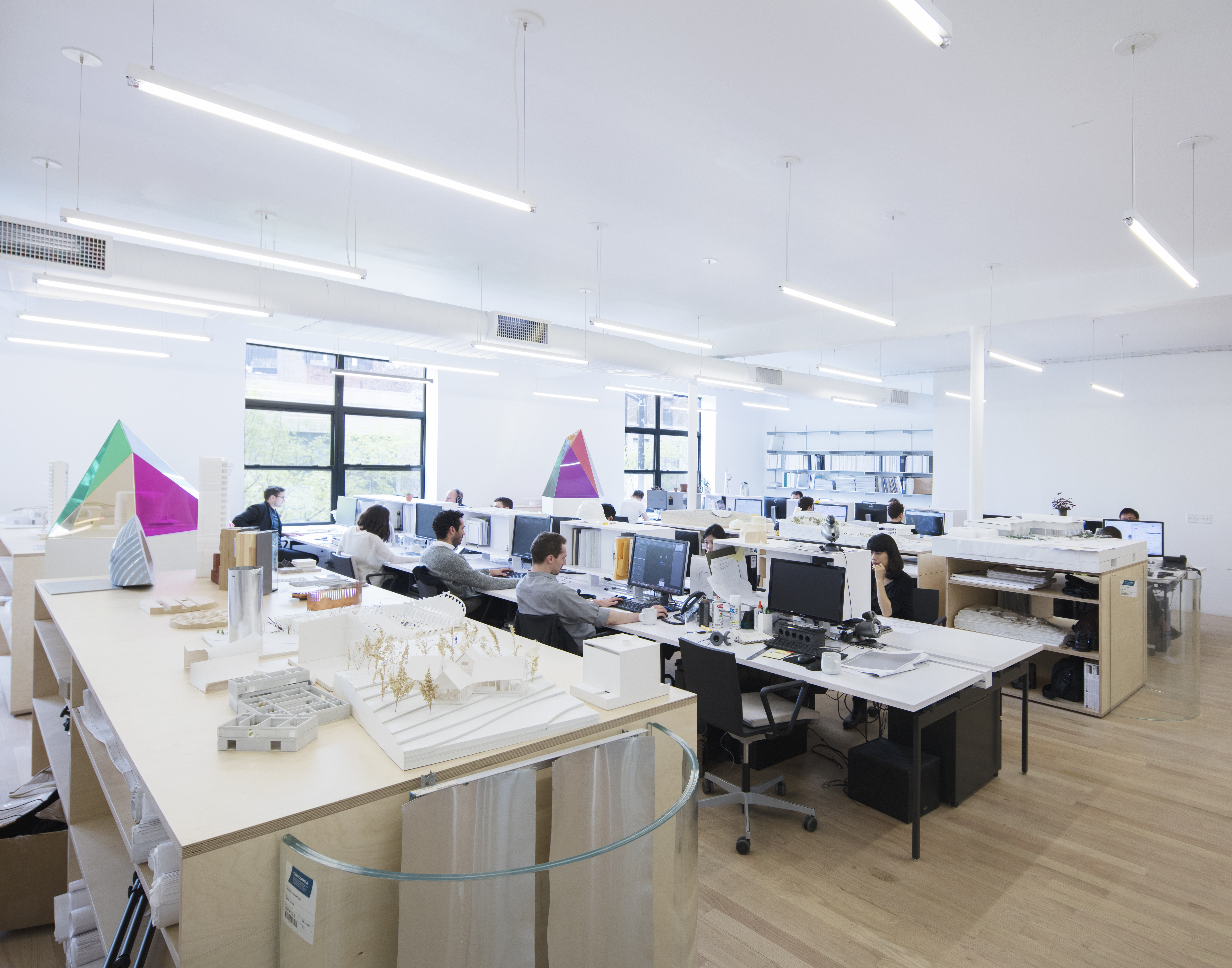 Desk Space at Bright Design Oriented Office 