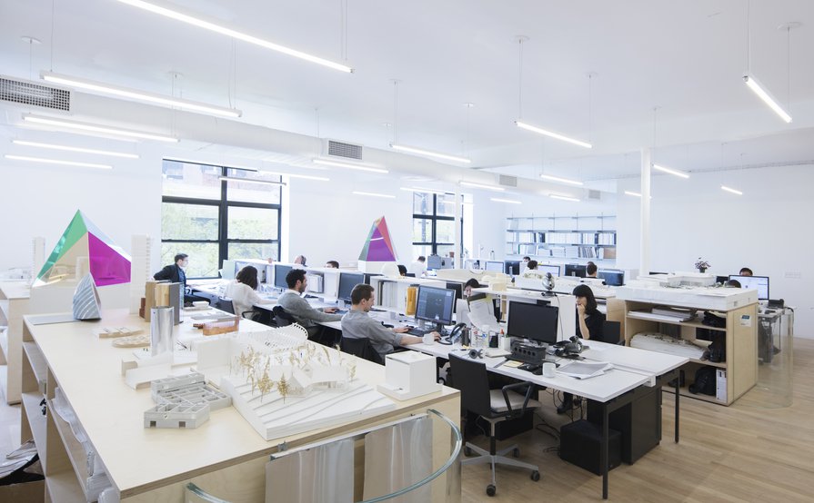 Desk Space at Bright Design Oriented Office