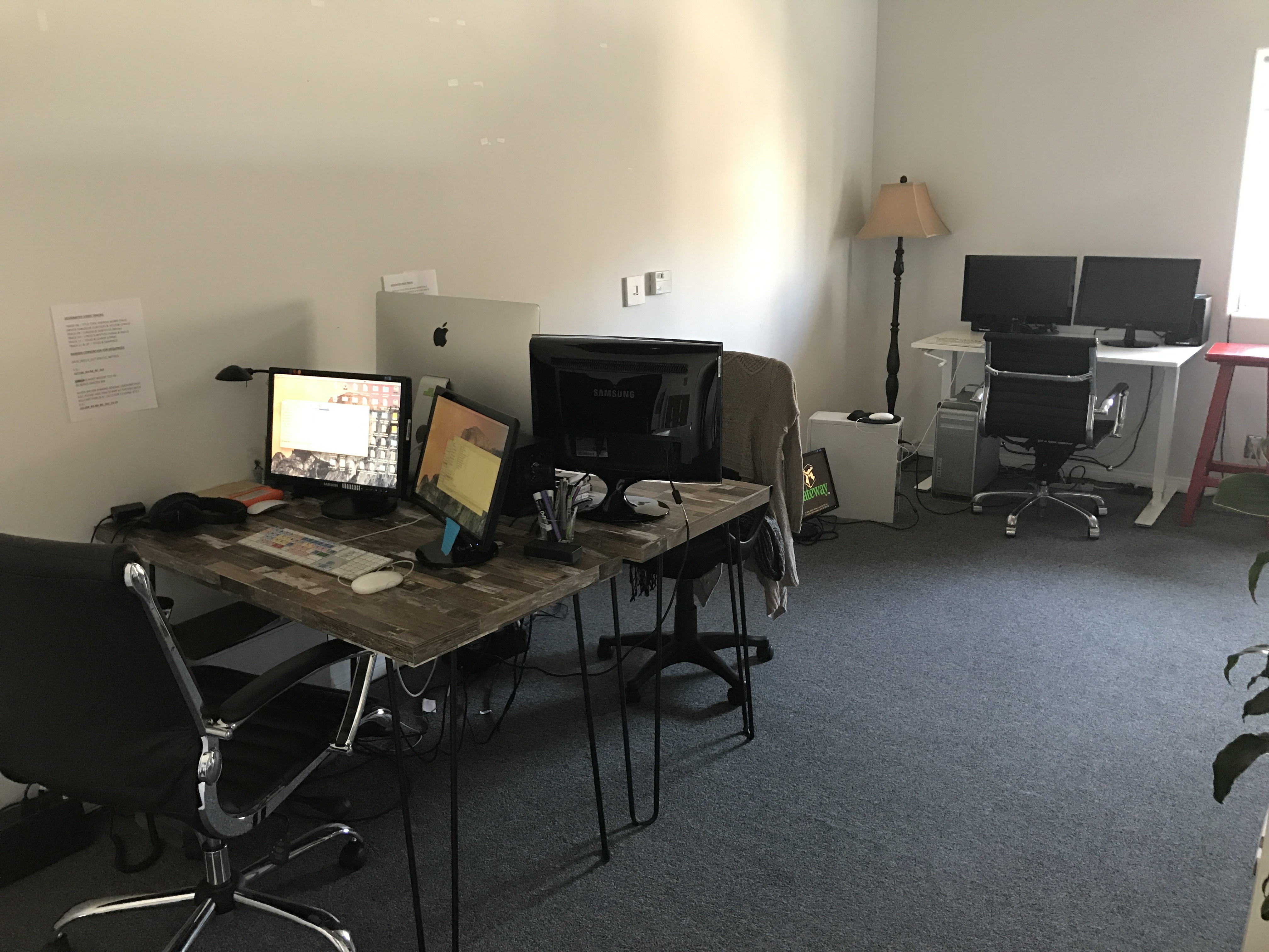 Shared Desk Space, Private Desk Space, Enclosed Office 