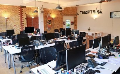 Desks in fun office space! Desks in fun office space!