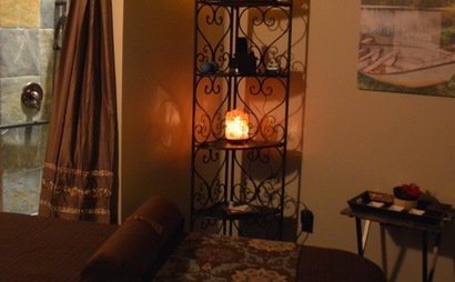 fully furnished massage room in spa environment