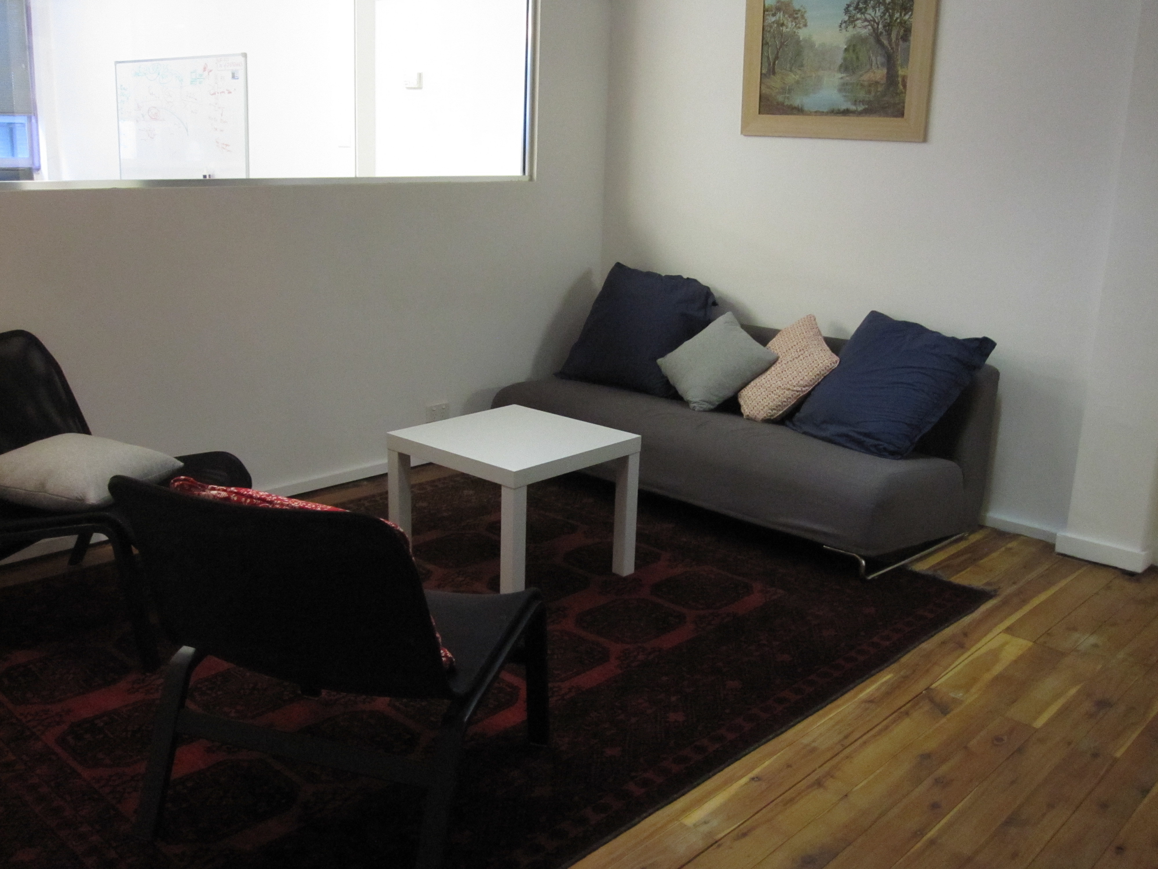 Dedicated desk in open plan office