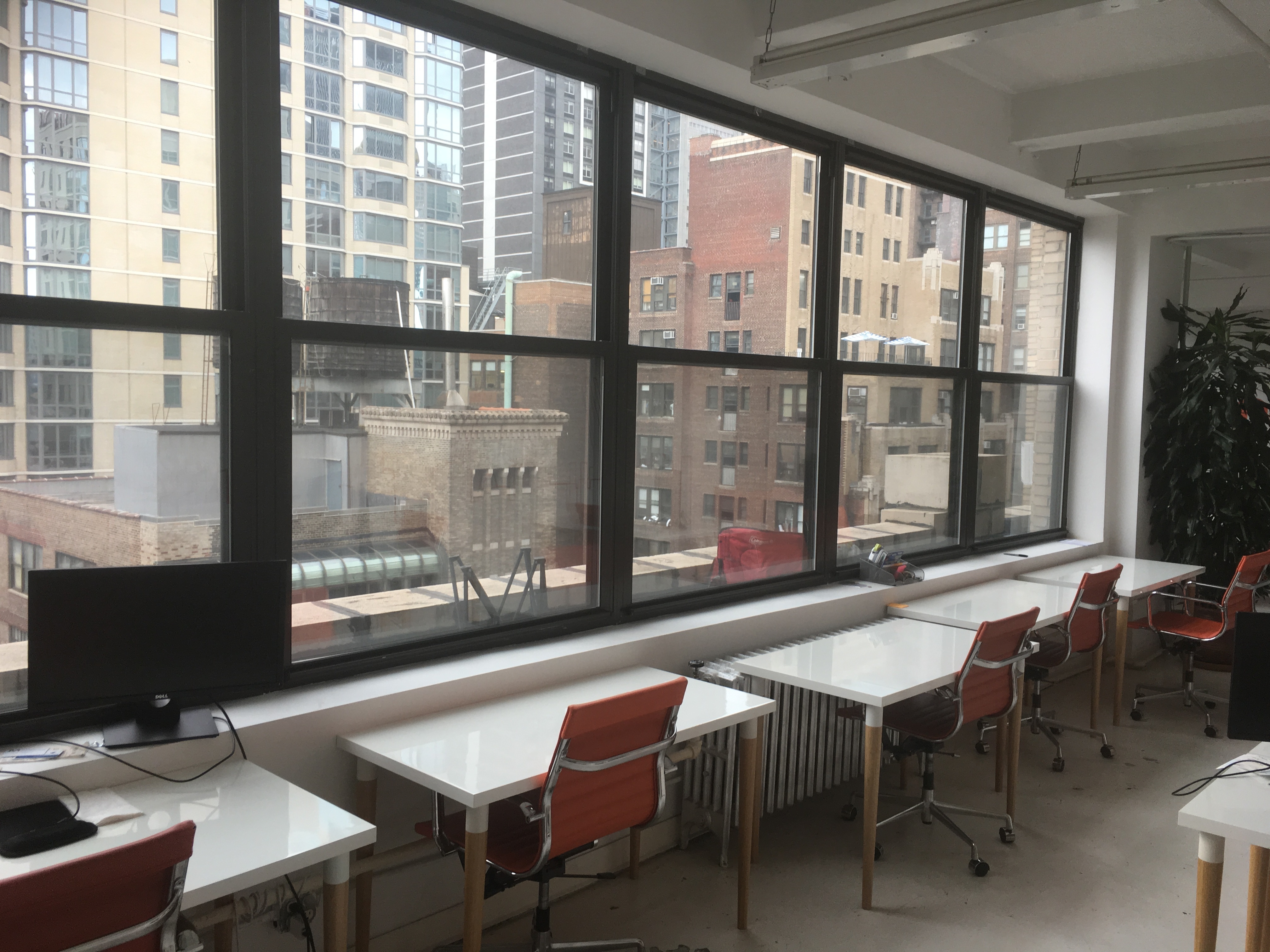 Start up office with 50% windows and unobstructed views