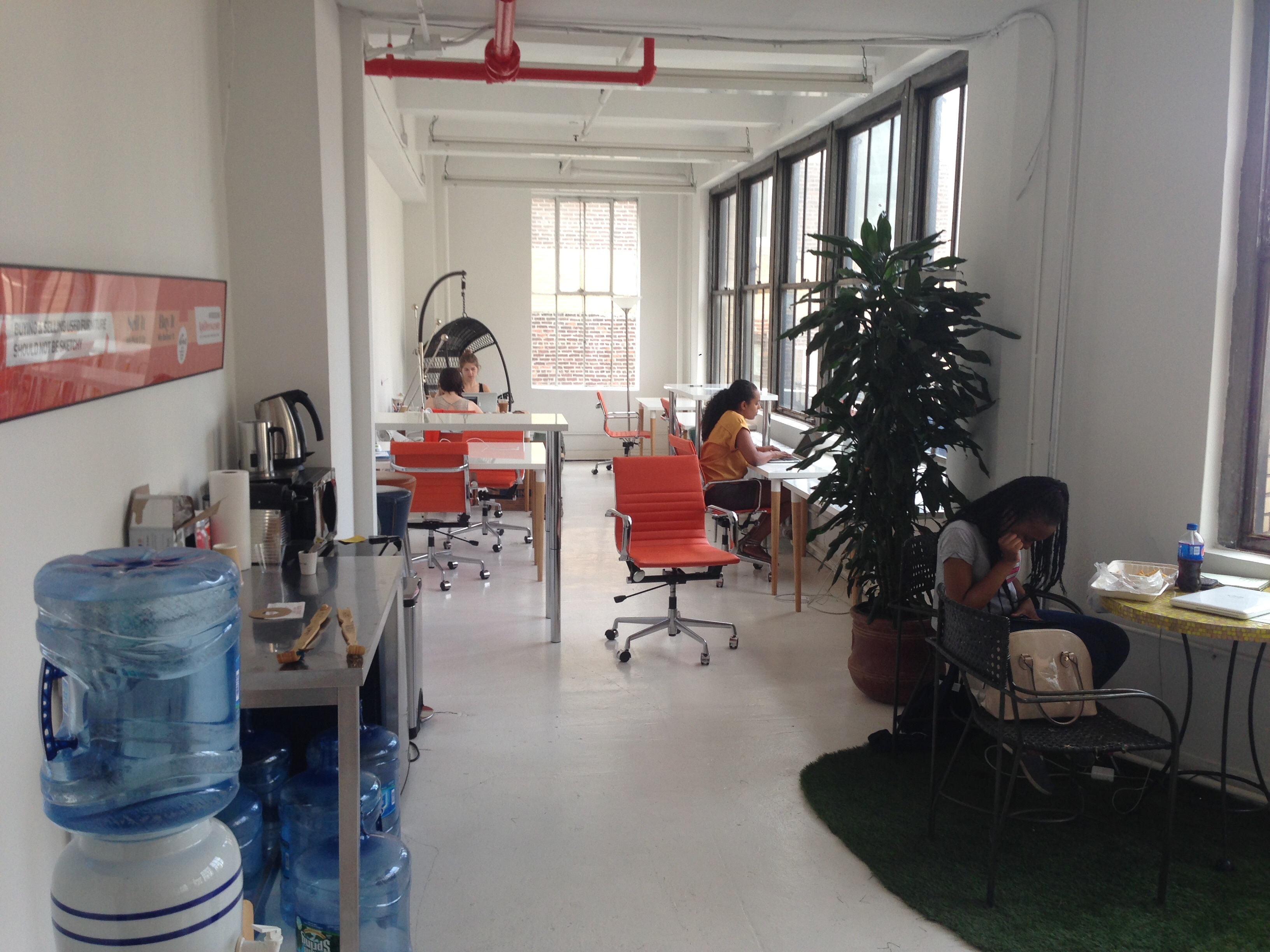 Start up office with 50% windows and unobstructed views