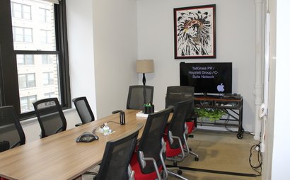 collaborative community workspace desks