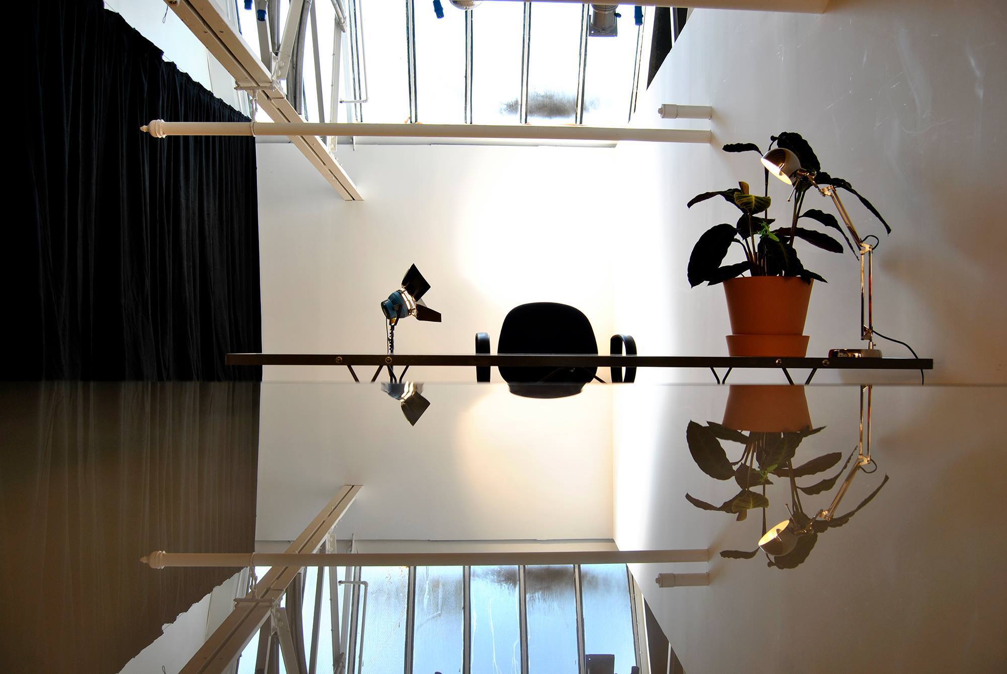 Desk space in a creative studio