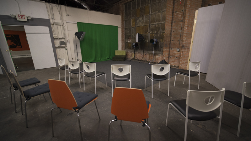 Co-working production studio space and hot desks.