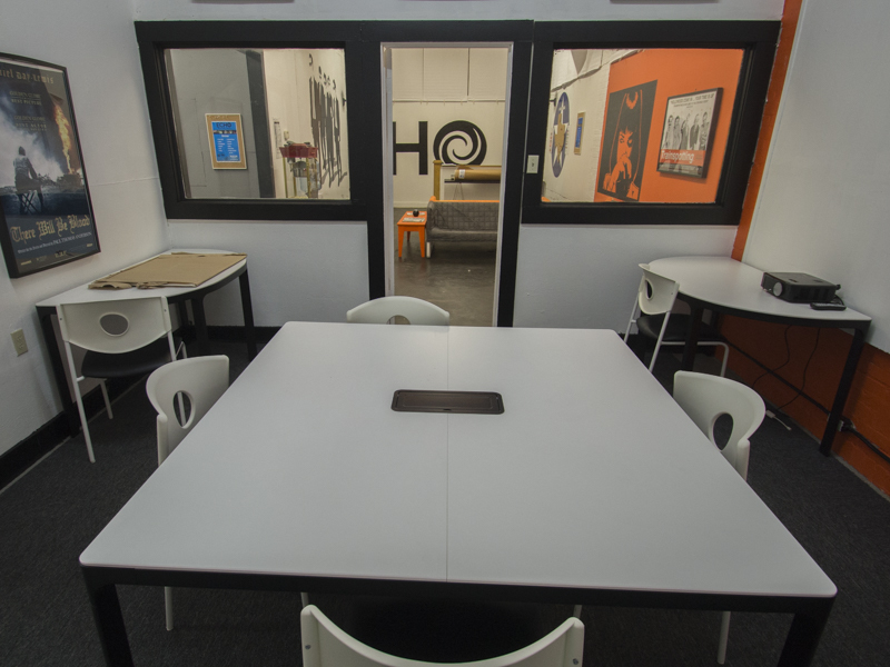 Co-working production studio space and hot desks.