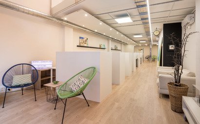 Private fix desks for 1 or 2 persons