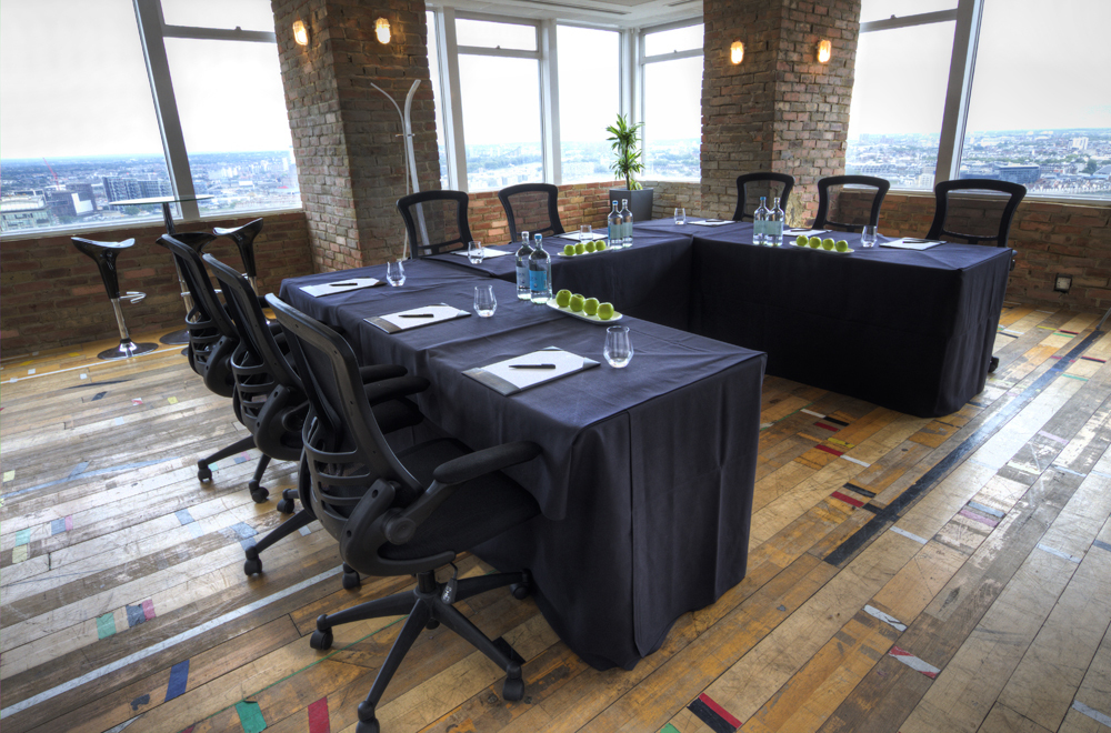 Co-working space at the top of Millbank Tower