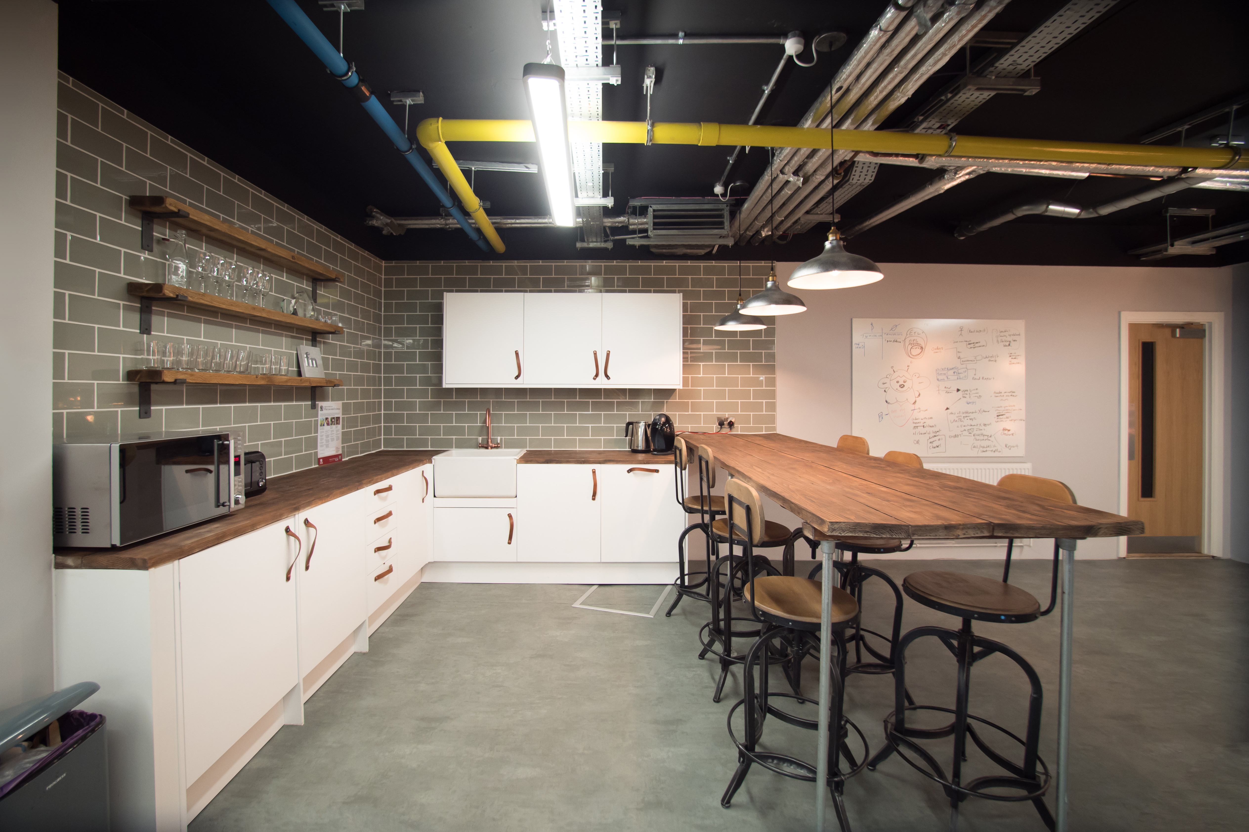 We have 4 - 10 desks available in our spacious office in Clerkenwell