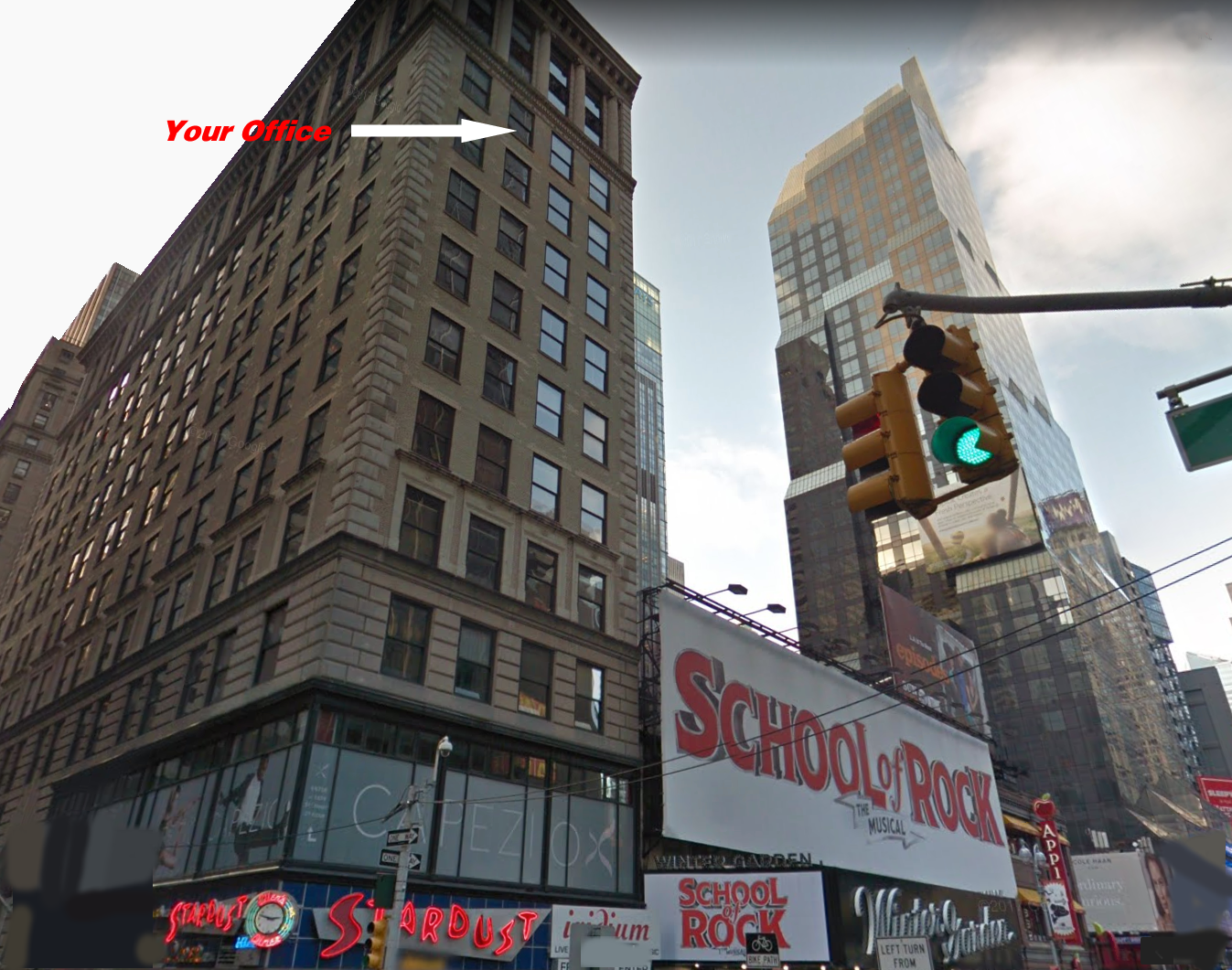 Private windowed office space for rent.  (Broadway at 51st)