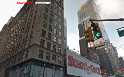 Private windowed office space for rent. (Broadway at 51st) Private windowed office space for rent. (Broadway at 51st)