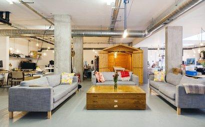 Co-working desk space, second home for creative freelancers Co-working desk space, second home for creative freelancers