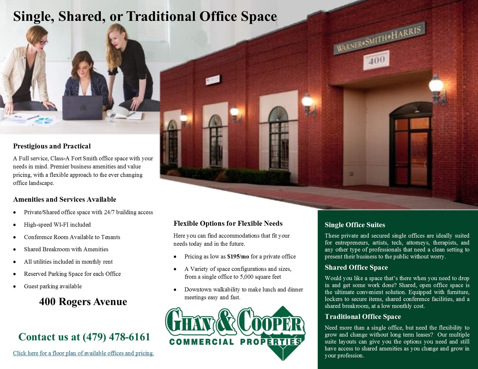 Single, Shared, or Traditional Office Space