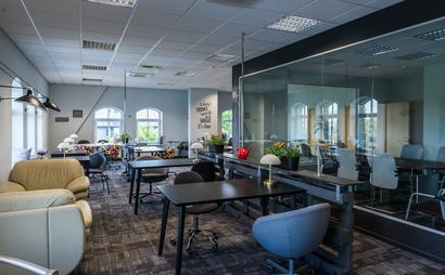 Hot desk in open space Hot desk in open space
