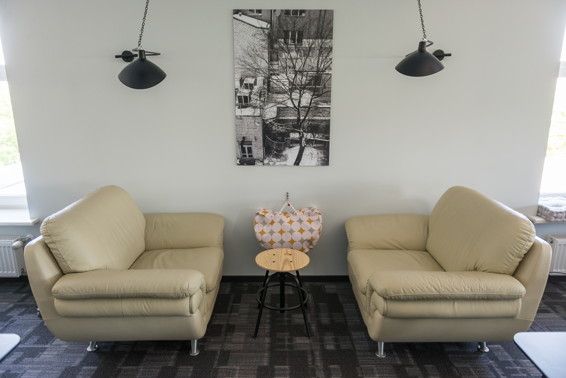 Hot desk in open space Hot desk in open space