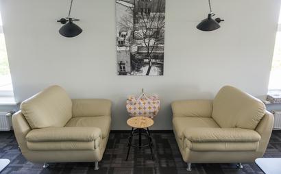 Hot desk in open space Hot desk in open space