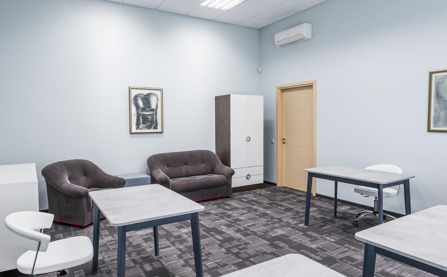 Hot desk in open space Hot desk in open space