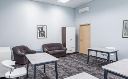 Hot desk in open space Hot desk in open space