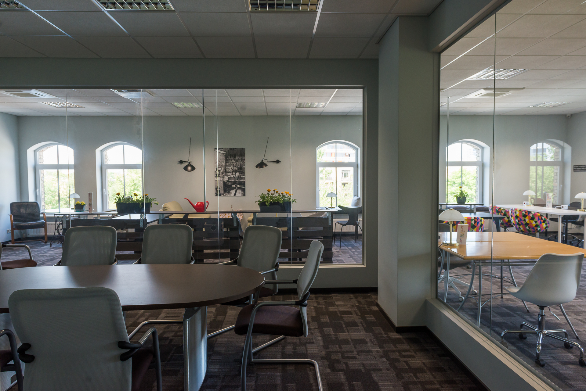 Hot desk in open space Hot desk in open space