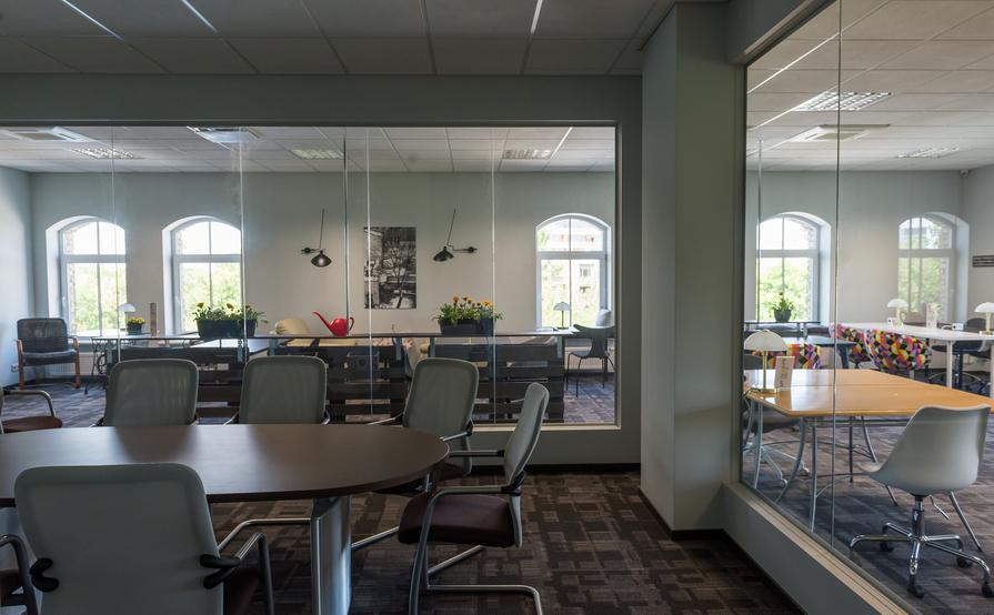 Hot desk in open space Hot desk in open space