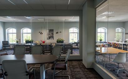 Hot desk in open space Hot desk in open space